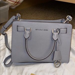 Michael Kors Small Gray Saffiano Leather Satchel